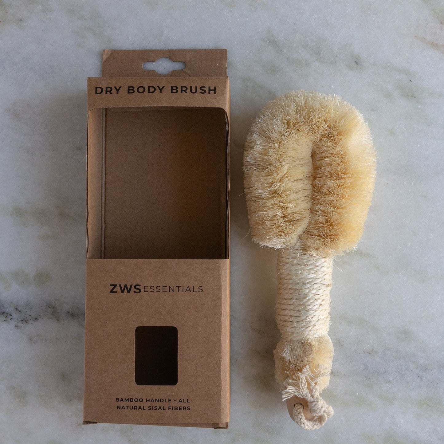 Dry Body Brush - Sustainable Body Brush, Plastic Free, Sisal Bristles, Vegan