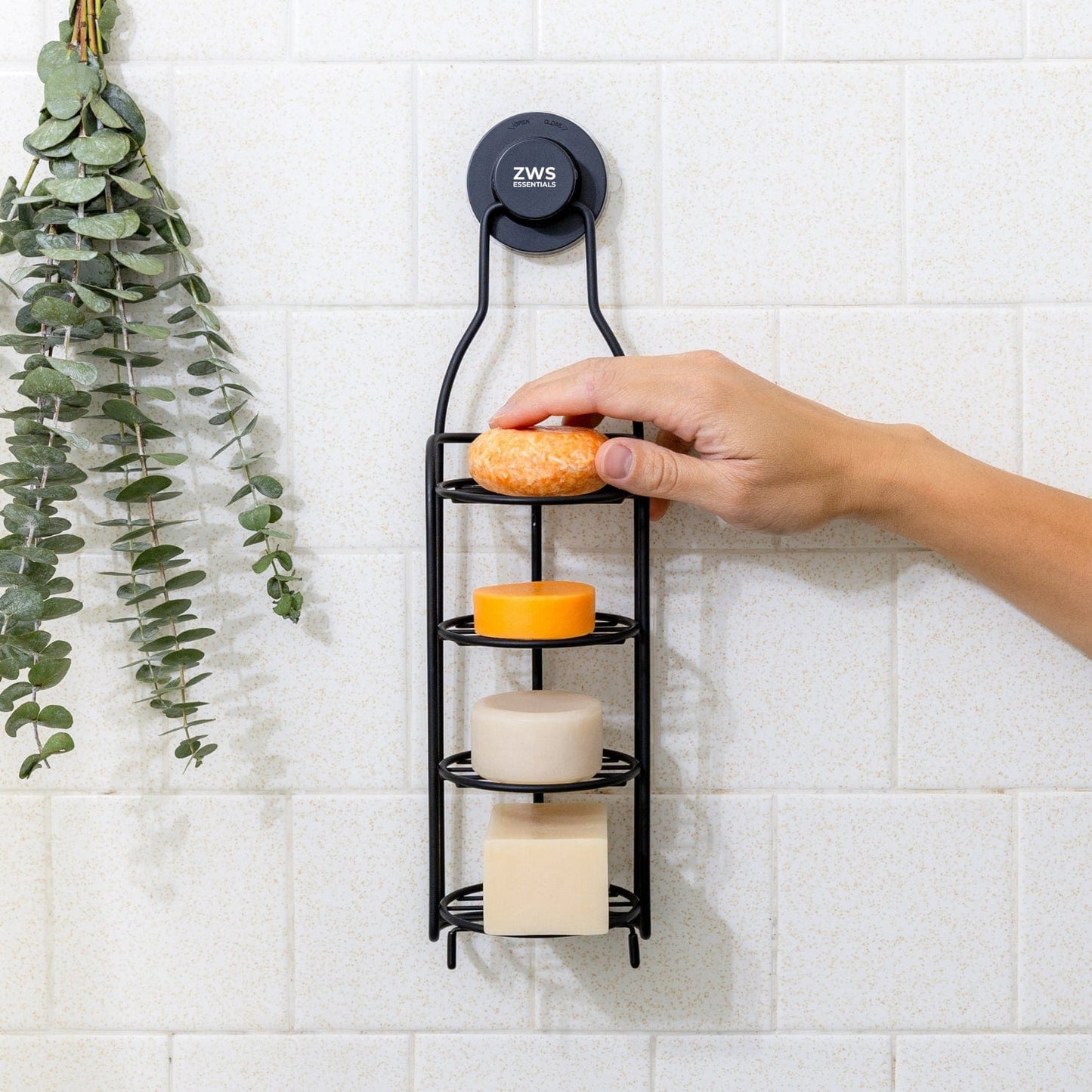 Shower Tower - Self Draining Shower Caddy, Bar Soap Holder For Shower Wall