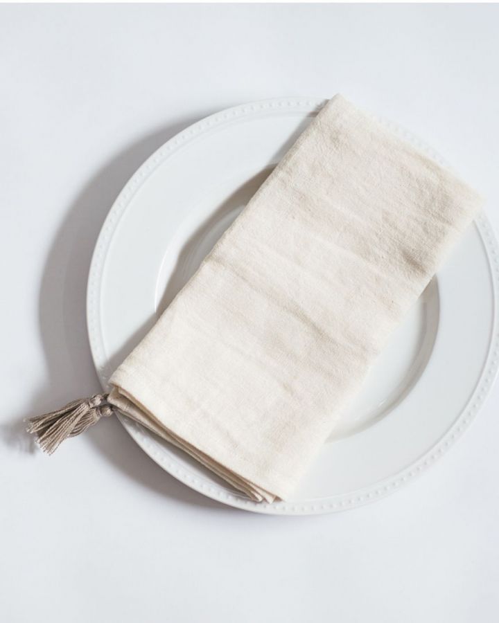 Stone Washed Linen Tasseled Napkins by Creative Women